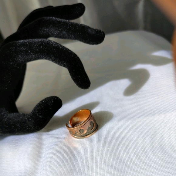 Brazil copper wave cuff ring adjustable large - Picture 6 of 11